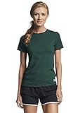 Russell Athletic womens Cotton Performance T-shirts T Shirt, Short - Dark Green, Small US