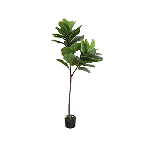 SimulationS Nordic Style Minimalist Plant Single Dry Fiddle Leaf 120cm Floor Window Small Fresh Artificial Green Plant 930 (Color : Black)
