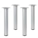 Produktbild Amig Silbernes 4er Set Möbelfüße Ausführung Rund ø 30mm Höhe 350mm Sofafüße Metall