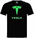 Produktbild Glow in The Dark T-Shirt Tesla Logo Leuchtet in der Nacht (Schwarz, XL)