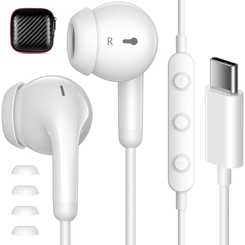 Image of APETOO USB C Headphones for iPhone 17 16 15 Pro Max, Wired Earbuds with Mic | Volume Control Stereo Type C In-ear Earphones for iPad Pro Galaxy S26 Ultra S25 S24 S23 S22 A17 A16 A55 Pixel 10 9 8