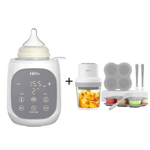 Image of HEYVALUE Baby Bottle Warmer & 13-in-1 Baby Food Maker