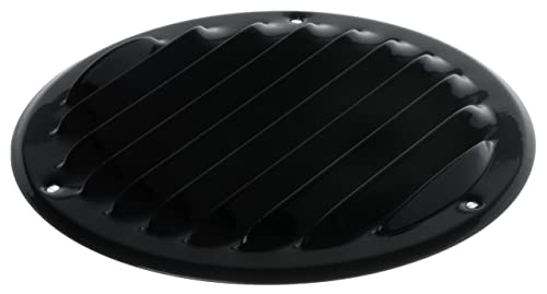 Ø 125mm Metall Schwarz Lüftungsgitter mit Insektenschutz - Gitter für Belüftung - Abluftgitter