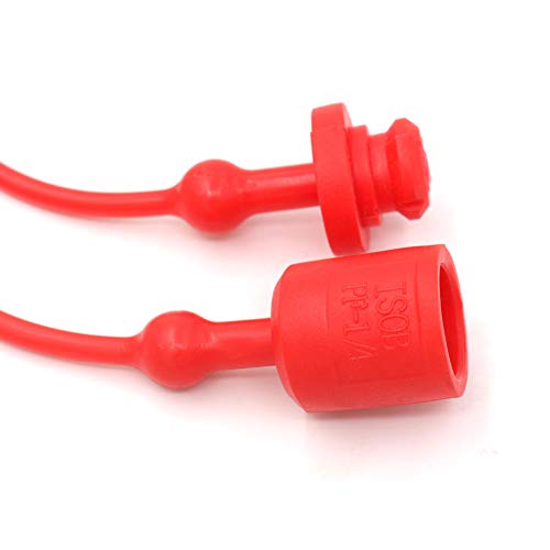 Image of Hydraulic Coupler Dust Cap Plug Set 1 inch ISO-B,CEKER Hydraulic Dust Covers Male Female Quick Connects Fittings,Red Cap with Retention Ring Keeps Cap Attached to Hose 2set