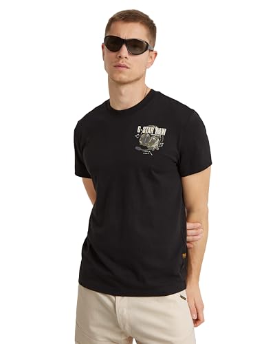 T-shirt G-Star Headphones vêtement streetwear homme en coton noir col rond