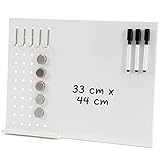 RELIBO® All-in-One Magnettafel - Kombiniert Whiteboard, Memoboard und Magnettafel - Einsetzbar für Notizen, für Fotos, als Wochenplaner, Wand-Organizer im Büro oder Zuhause