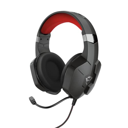 Trust Gaming Casque Gamer PC, Playstation et Xbox GXT 323 Carus - Casque avec Micro, Coupure du Microphone et Réglage du Volume sur l'Oreillette, PC, PS4, PS5, Xbox Series X (S), Xbox One (X) - Noir