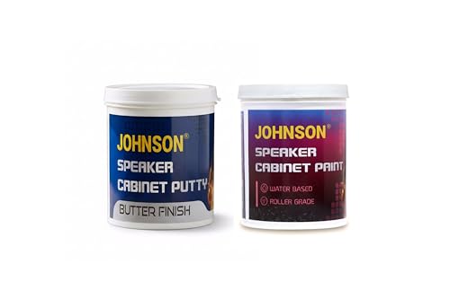 Image of Speaker Paint (1 Kg) & Putty (1 Kg) Combo | Water-Based Textured Coating & Quick-Drying Butter Finish-(Black)