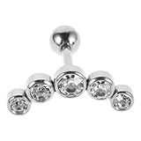 Ipetboom Pendientes de Acero Inoxidable Estilo Trepador Tornillo, Ligeros Detalles Brillantes, para Mujer en Reuniones y Celebraciones