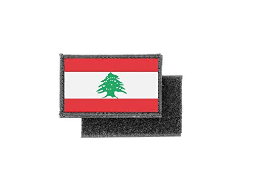 Akachafactory Toppe Toppa Patch Bandiera stampado Applique banderina Libano