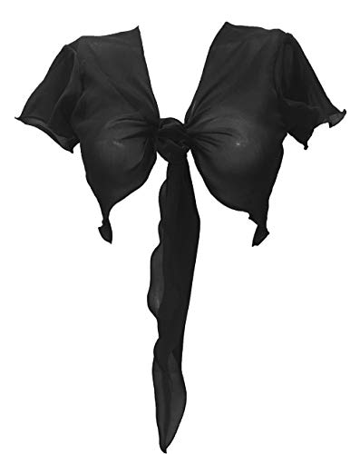 Image of Indian Trendy Women's Chiffon Short Sleeve Tie Top Choli Blouse Belly Dance Gypsy Tie Front Cardigan Tops