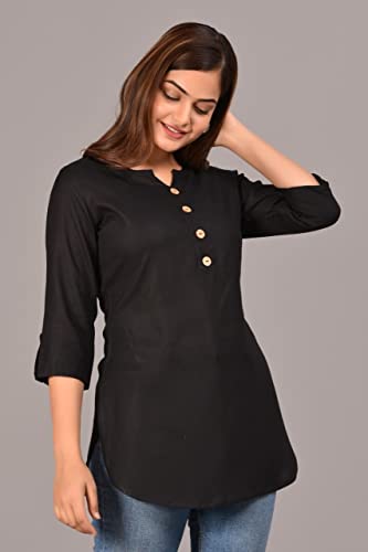 Image of Women's Rayon Straight Solid Casual Top /Kurta