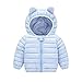 Dasongff Manteaux d'hiver Chic avec Capuche Oreilles pour Bébé Fille et Garçon Manteau Trench Chaud Veste Imperméable à Manches Longues Doudoune Legere Coupe Vent Thermique Blouson Automne Hiver