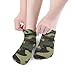 4TH N 5 Pairs Lightweight Elastic Ankle Socks, Casual Fashion Green Camouflage Army Camo Unisex Running Sock for Cycling, Hiking, Running, Going Out Wear