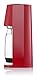 SodaStream Terra Sprudelwassermaschine Best-Seller | Pack 1 Flasche 1 l + 1 Gasnachfüller 60 l zum Anklemmen | Rot