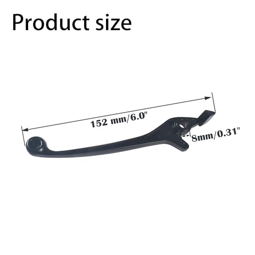 Image of Right Hydraulic Disc Brake Lever Replacement for Dirt Pit Bike 90cc-125cc Handle 8mm ID Bolt Hole 12mm Thick