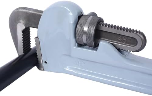 48-Inch Aluminum Straight Pipe Wrench, Heavy Duty, Easy to Carry, Hangable Design, Perfect for Water Pipes and Automotive Repairs