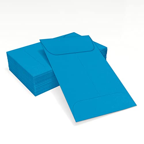 LUXPaper #1 Coin Envelopes | 2 1/4\" x 3 1/2\" | Pool Blue | 80lb. Text | 50 Qty - Thumbnail 5