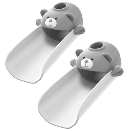 SKYROKU Faucet Extender for Toddlers with Temperature Sensor Cute Bear