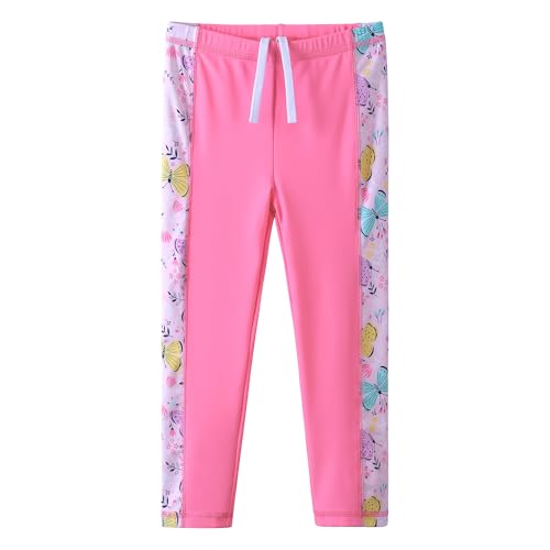 Image of Girls Two Piece Swimsuit Long Sleeve Floral Bathing Suit UPF 50+ Summer Beach Swimwear