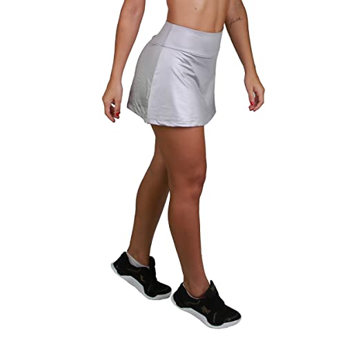 Shorts Saia Básica Everlast Cirrê Prata/Lima P