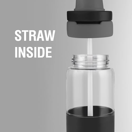 Image of MILTON Navi 800 2-in-1 Lid Sip or Gulp Water Bottle 800 ml | Sturdy Handle I BPA Free| Food-Grade | One-Touch Open | Leak-Proof | Ideal for Office, School, College, Gym, Black