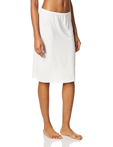 Jones NY Women's Silky Touch 23 Anti-Cling Knee Length Half Slip, White, XL