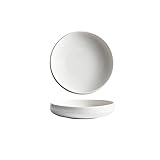Cuencos para pasta, platos de aperitivo de 8.5 pulgadas, cocina para el hogar, cerámica, fideos, fideos, un solo tazón creativo y poco profundo, platos grandes de ensalada de frutas, platos de servir