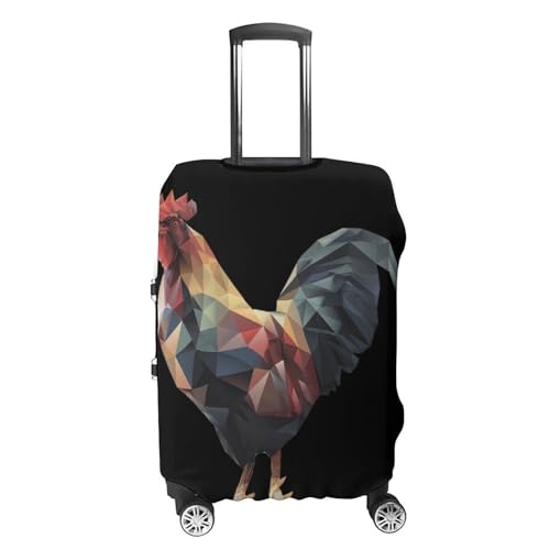 Geometry Rooster Luggage Covers Washable Travel Suitcase Cover Elastic Baggage Protector4