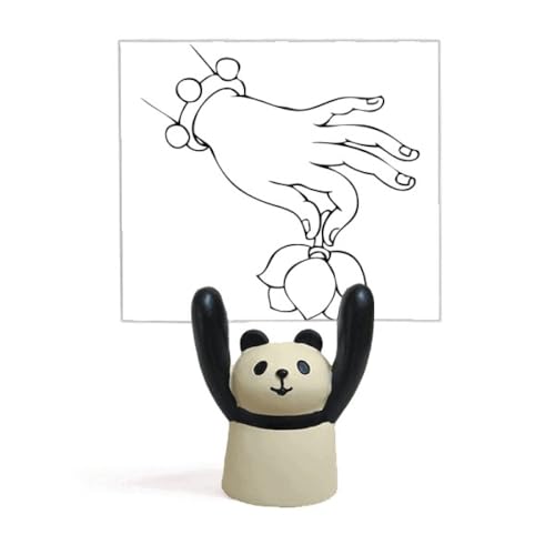 Support mémo dessin animé animal panda et pince note de bureau