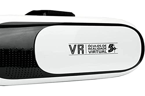 5+ Oculos Realidade Virtual 3D - Branco, 5+, 015-0046, branco/preto