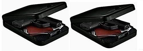 Safety Storage Gun Safety solutions Full Size Handgun Safe Vault Security Pistol Case Combination Combo Lock Box (Combo 2 Pack)
