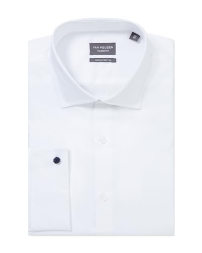 Van Heusen Men's Cotton Marcella Dinner Shirt - Euro Fit, White, 16'' Neck 35'' Sleeve