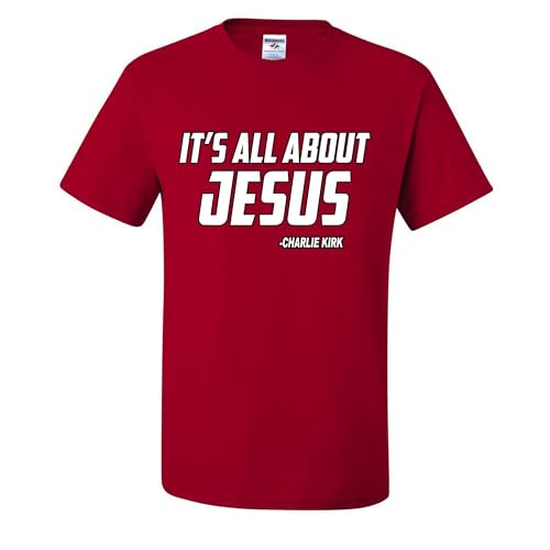 wild custom apparel Its All About Jesus T-shirt, Red, Medium