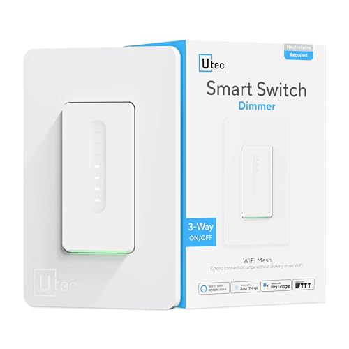 Smart 3 Way Dimmer Switch, Smart WiFi Mesh Dimmable Light Switch Compatible with Alexa, Google...