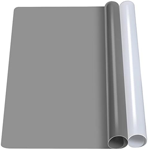 2 Pack Silicone Mats for Resin, LEORBO 15.7"x 11.7" Silicone Sheets for Resin Molds Silicone, Silicone Mats for Crafts, Silicone Mat for Epoxy Resin, DIY Art Crafts, Dark Gray & Translucent