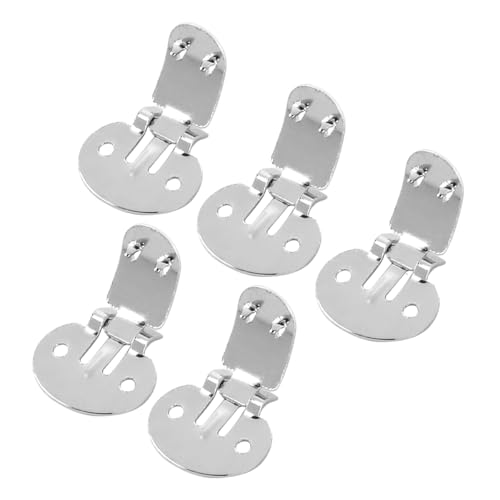 VOANZO 20 Pezzi Fermagli per Scarpe in Ferro Grandi Fibbie Elastiche per Scarpe argentate Rimovibili per Accessori Fai da Te