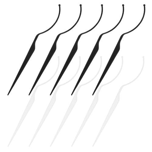 WEKADRIN 10 Varillas para Exhibir Pestañas Postizas Soporte Acrílico Reutilizable Color Transparente y Negro Herramienta para Mostrar Estilos de Pestañas Adecuado para Organización y