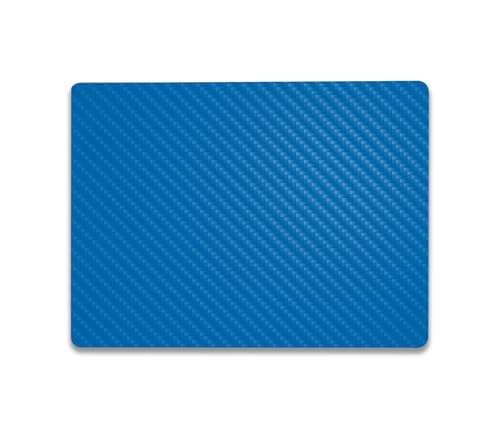Image of MightySkins Carbon Fiber Skin Compatible with Microsoft Surface Laptop Go 3 (2023) Full Wrap Kit - Solid Blue | Protective, Durable Textured Carbon Fiber Finish | Made in The USA
