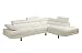 Casa Andrea Milano 2 Piece Modern Contemporary Faux Leather Sectional Sofa... (White)