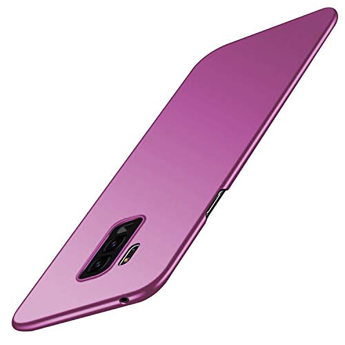 Hishiny Coque Samsung Galaxy S9, Cover S9 Plus Ultra Fine Matte Resilient Conception Ultra Mince Anti-Scratch Case Etui Absorption des Housse Chocs Coque Etui pour Galaxy S9/S9 Plus (S9, Violet) Cover