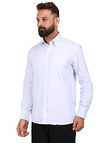 Image of CLUB TWENTY ONE Mens Oxford Pro Formal Shirt, Breathable Cotton Fabric Shirt for Corporate Office, Casual Shirts for Men
