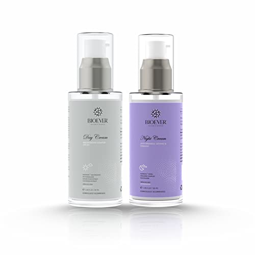 Bioever Day & Night Cream for brightening, anti-aging, arinkle free, glow & skin protection combo I all skin types I for dark spot reduce, anti-wrinkle, uneven tone & damage skin.