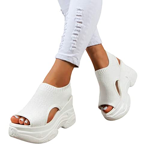 Orthopedic Wedge Sandals for Women Summer Open Toe Ankle Strap Platform Sandals Casual Strappy Slip on Sandals Beach Sandals
