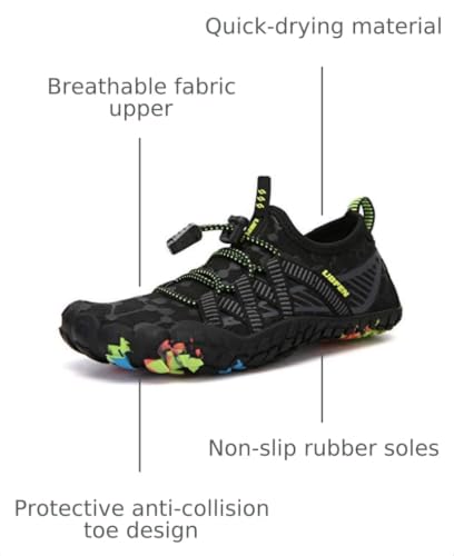 Image of UBFEN Kids Water Shoes for Boys Girls Quick-Dry Swim Aqua Socks | Lightweight, Barefoot-style, Perfect for Water parks, Beach, Pool, Kayak, Creek Hiking, Camping, Toddler, Little Kid, Big Kid