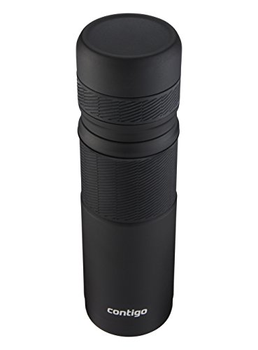 Garrafa térmica Contigo 360° de aço inoxidável, 740 ml, preto