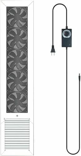 Image of Telescopic Vertical Window Fan 35-155cm Optional, Punch-Free Window Exhaust Fan for Home, Bedroom, Kitchen, Stepless Speed Control-1pcs