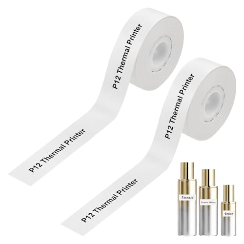 for PRT Label Tape, 2pcs Waterproof Label Maker Tape - Self Adhesive for DIY Marking of Name Price Shelf Life & Classification Compatible with Qutie/H11 Labels Printer (15mmx4m/Roll)
