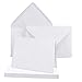 Produktbild 40 Dopplekarten Set mit Umschlag DIN A6 Weiß - 14,8 x 21,0 cm offen - 240 g/m² - passende Briefumschläge DIN C6 - 11,3 x 16,0 cm - 120 g/m² Weiß Nassklebung - Klappkarten mit Kuvert