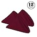 Gee Di Moda Cloth Napkins - 17 x 17 Inch Burgundy Dinner Napkins - Set of 12 Soft & Absorbent Washable Fabric Cloth Table Napkins with Hemmed Edges for Hotel Restaurant, Holiday Parties & Wedding